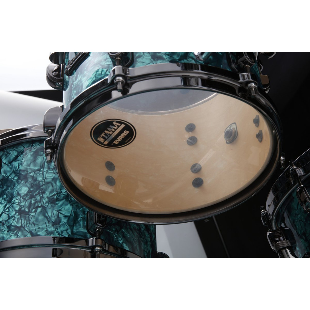 Tama MR42TZBNS-TQP Starclassic Maple Duracover Wrap Shell Kit 4 pcs - Turquoise Pearl/Black Nickel HW