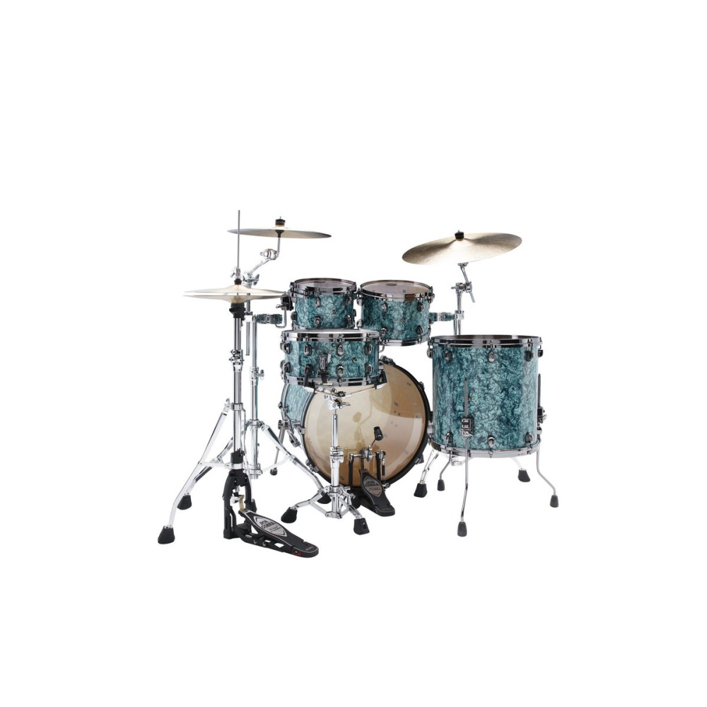 Tama MR42TZBNS-TQP Starclassic Maple Duracover Wrap Shell Kit 4 pcs - Turquoise Pearl/Black Nickel HW
