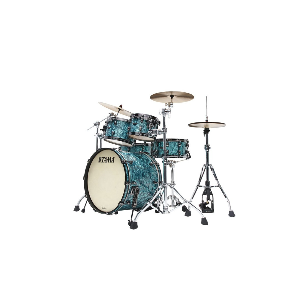 Tama MR42TZBNS-TQP Starclassic Maple Duracover Wrap Shell Kit 4 pcs - Turquoise Pearl/Black Nickel HW