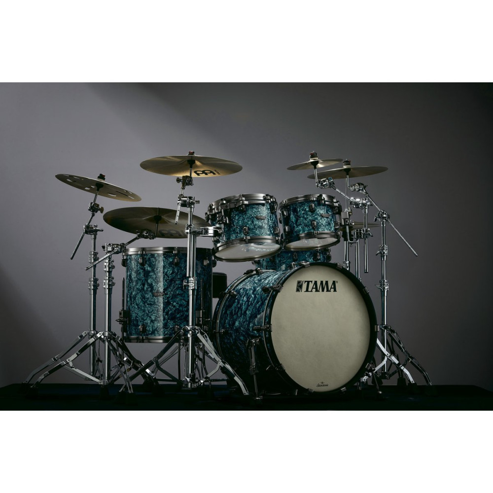Tama MR42TZBNS-TQP Starclassic Maple Duracover Wrap Shell Kit 4 pcs - Turquoise Pearl/Black Nickel HW