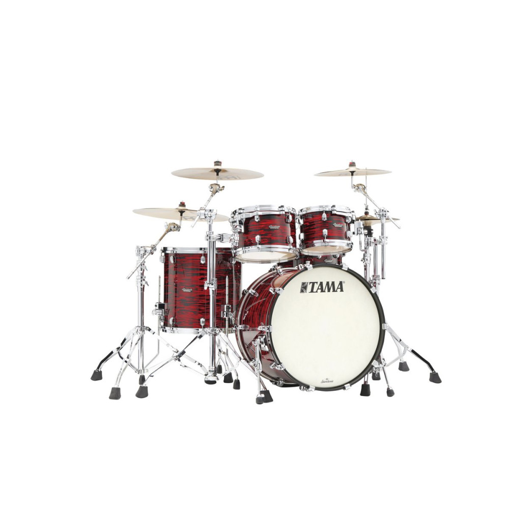 Tama MR42TZS-ROY Starclassic Maple Duracover Wrap Shell Kit 4 pcs - Red Oyster/Chrome HW