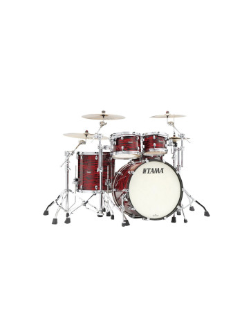 Tama MR42TZS-ROY Starclassic Maple Duracover Wrap Shell Kit 4 pcs - Red Oyster/Chrome HW
