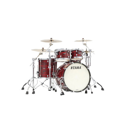 Tama MR42TZS-ROY Starclassic Maple Duracover Wrap Shell Kit 4 pcs - Red Oyster/Chrome HW