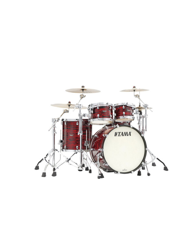 Tama MR42TZS-ROY Starclassic Maple Duracover Wrap Shell Kit 4 pcs - Red Oyster/Chrome HW