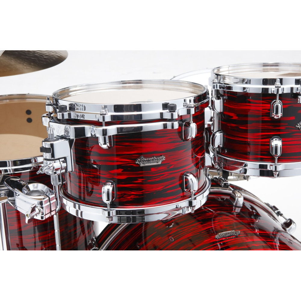 Tama MR42TZS-ROY Starclassic Maple Duracover Wrap Shell Kit 4 pcs - Red Oyster/Chrome HW