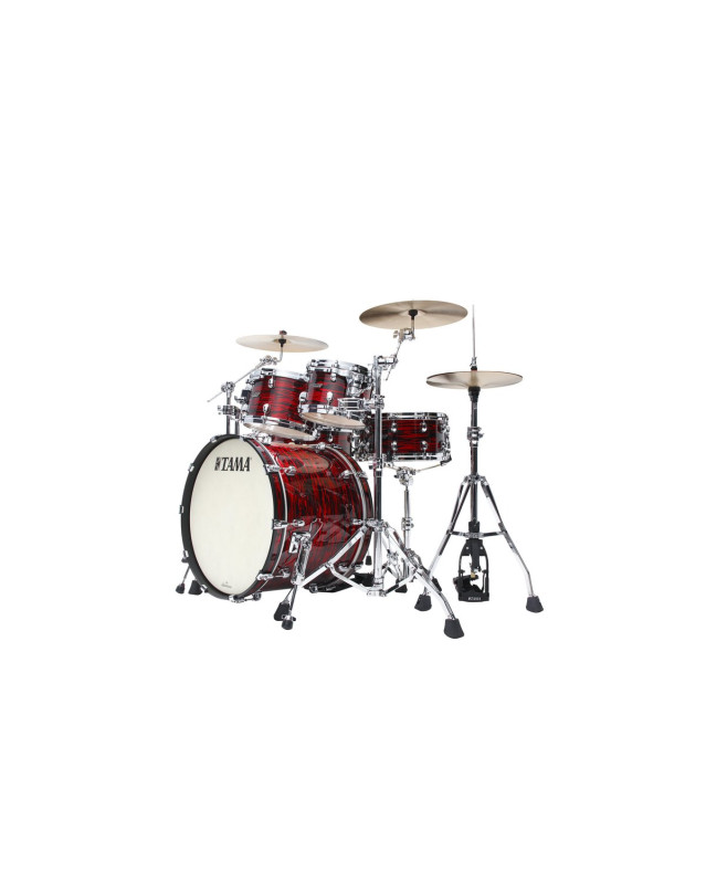Tama MR42TZS-ROY Starclassic Maple Duracover Wrap Shell Kit 4 pcs - Red Oyster/Chrome HW
