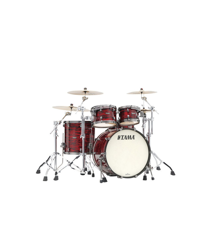 Tama MR42TZUS-ROY Starclassic Maple Duracover Wrap Shell Kit 4 pcs - Red Oyster/Smoked Black Nickel HW