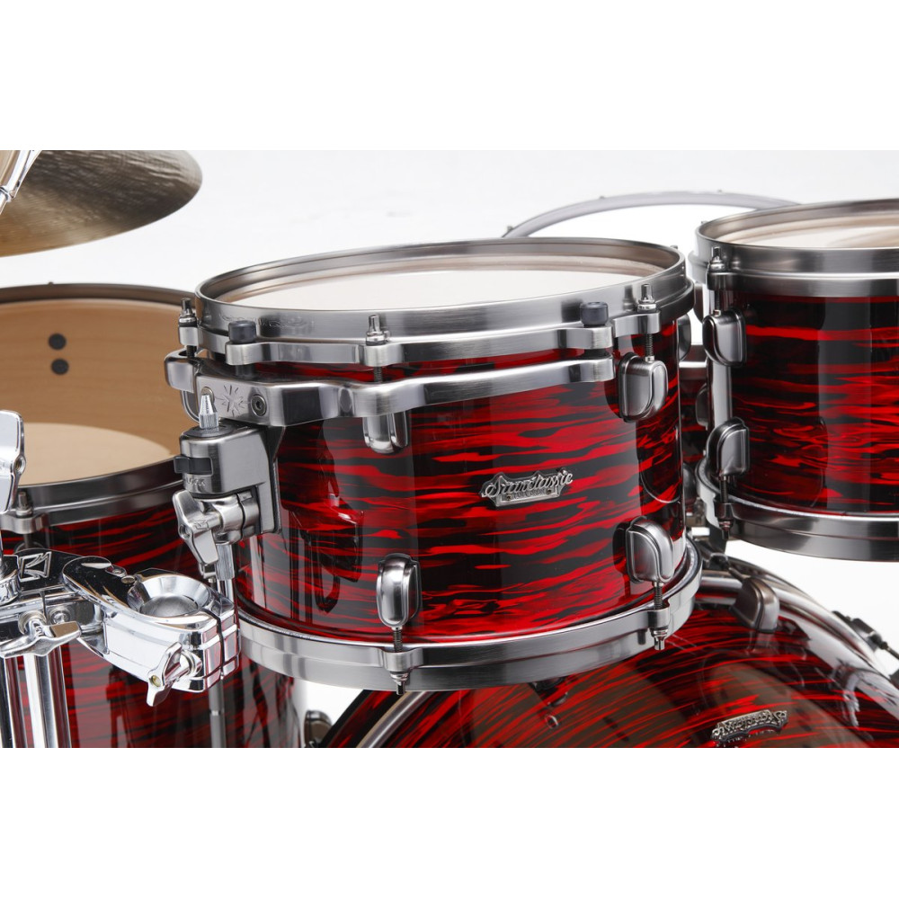 Tama MR42TZUS-ROY Starclassic Maple Duracover Wrap Shell Kit 4 pcs - Red Oyster/Smoked Black Nickel HW