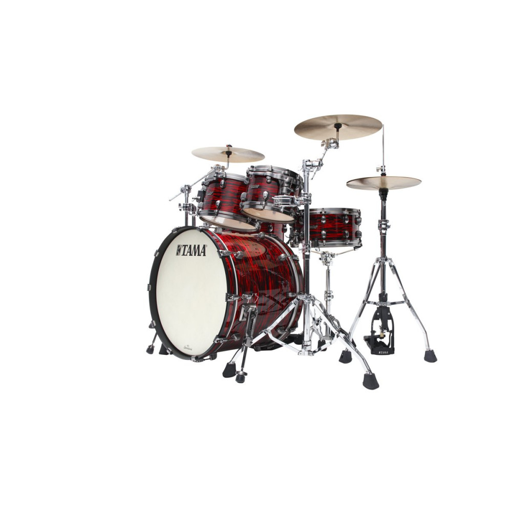 Tama MR42TZUS-ROY Starclassic Maple Duracover Wrap Shell Kit 4 pcs - Red Oyster/Smoked Black Nickel HW