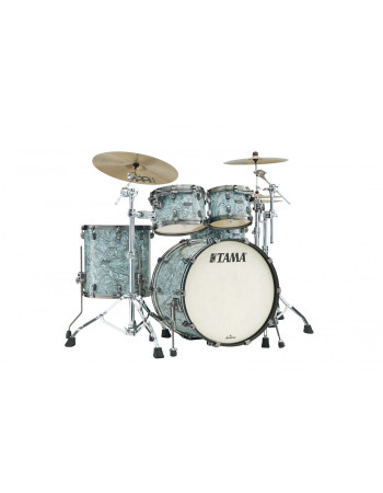 Tama MR42TZUS-SLW Starclassic Maple Duracover Wrap Shell Kit 4 pcs - Sky Blue Swirl/Smoked Black Nickel HW