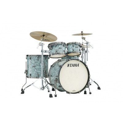 Tama MR42TZUS-SLW Starclassic Maple Duracover Wrap Shell Kit 4 pcs - Sky Blue Swirl/Smoked Black Nickel HW