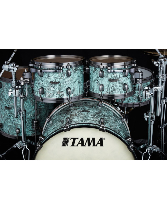 Tama MR42TZUS-SLW Starclassic Maple Duracover Wrap Shell Kit 4 pcs - Sky Blue Swirl/Smoked Black Nickel HW