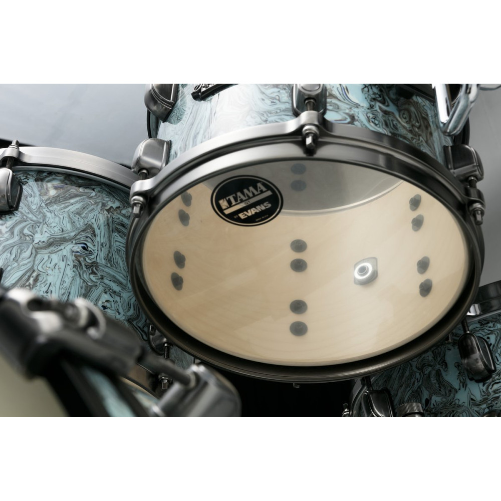Tama MR42TZUS-SLW Starclassic Maple Duracover Wrap Shell Kit 4 pcs - Sky Blue Swirl/Smoked Black Nickel HW