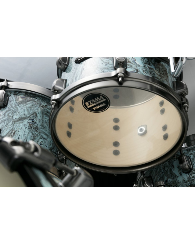Tama MR42TZUS-SLW Starclassic Maple Duracover Wrap Shell Kit 4 pcs - Sky Blue Swirl/Smoked Black Nickel HW