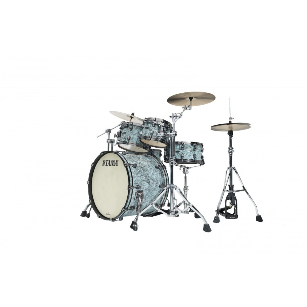 Tama MR42TZUS-SLW Starclassic Maple Duracover Wrap Shell Kit 4 pcs - Sky Blue Swirl/Smoked Black Nickel HW