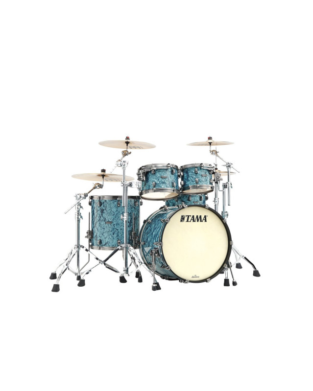 Tama MR42TZUS-TQP Starclassic Maple Duracover Wrap Shell Kit 4 pcs - Turquoise Pearl/Smoked Black Nickel HW