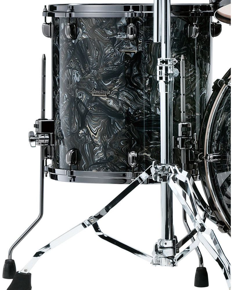 Tama MRF1414BN-CCL Starclassic Maple Duracover Wrap Floor Tom 14 - Charcoal Swirl