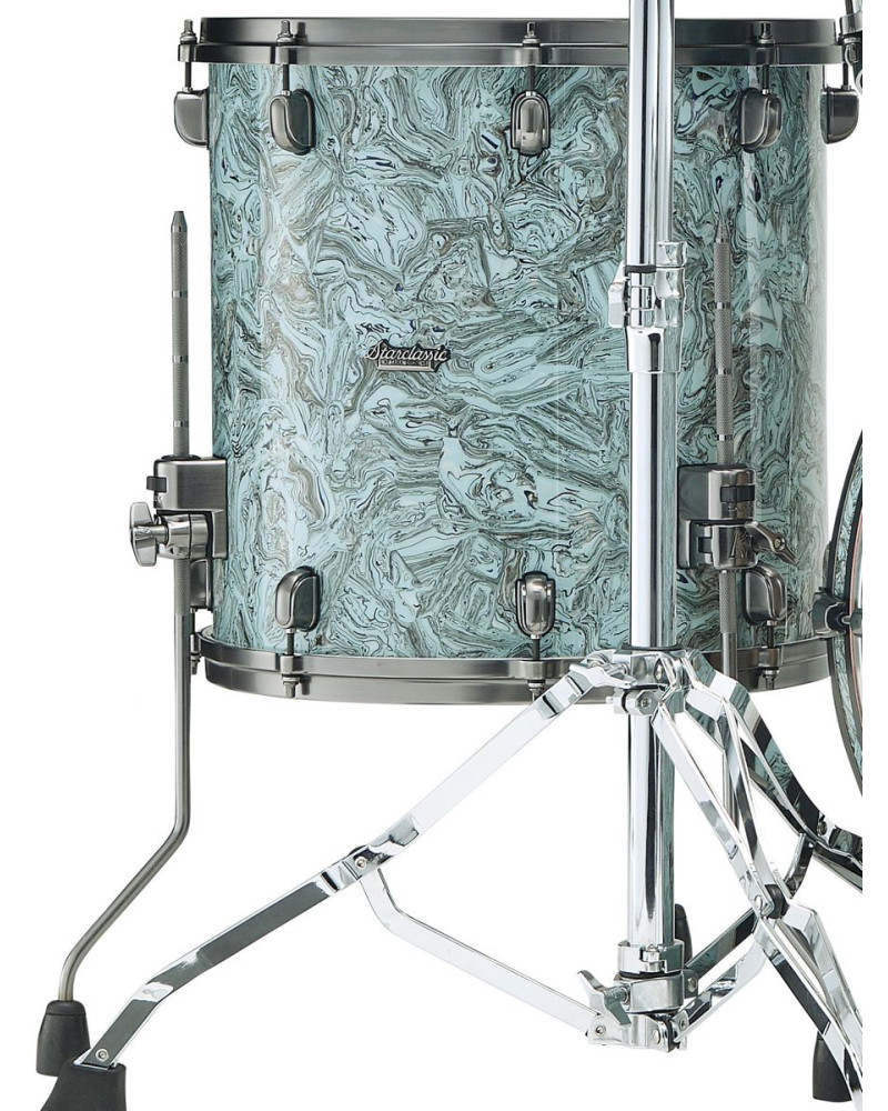 Tama MRF1414U-SLW Starclassic Maple Duracover Wrap Floor Tom 14 - Sky Blue Swirl