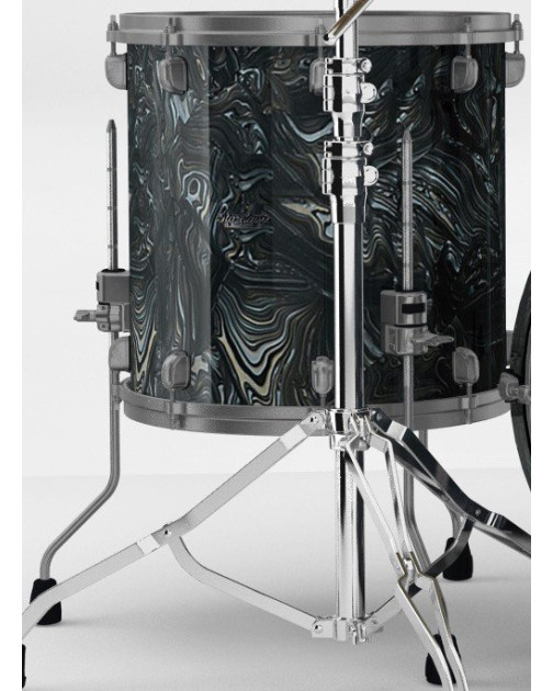 Tama MRF1816U-CCL Starclassic Maple Duracover Wrap Floor Tom 18 - Charcoal Swirl