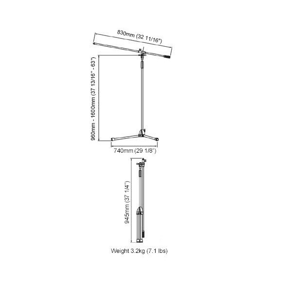 Tama MS205 Standard Series Boom Microphone Stand