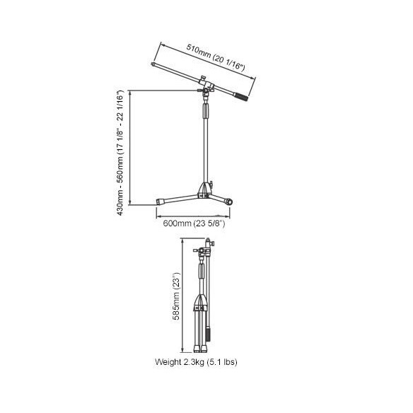 Tama MS205ST Standard Series Short Microphone Stand
