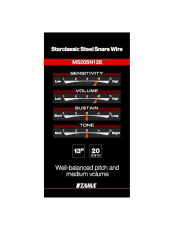 Tama MS20SN13S Starclassic Snare Wire - 13