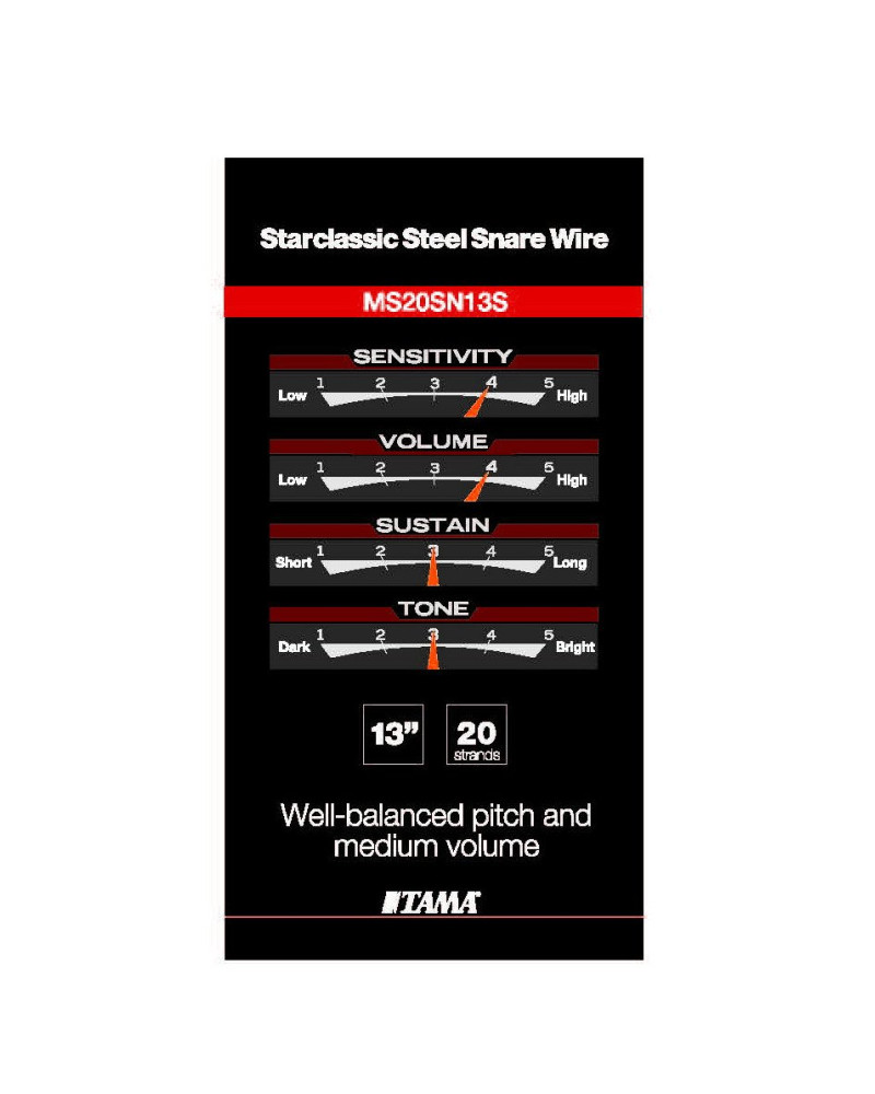 Tama MS20SN13S Starclassic Snare Wire - 13