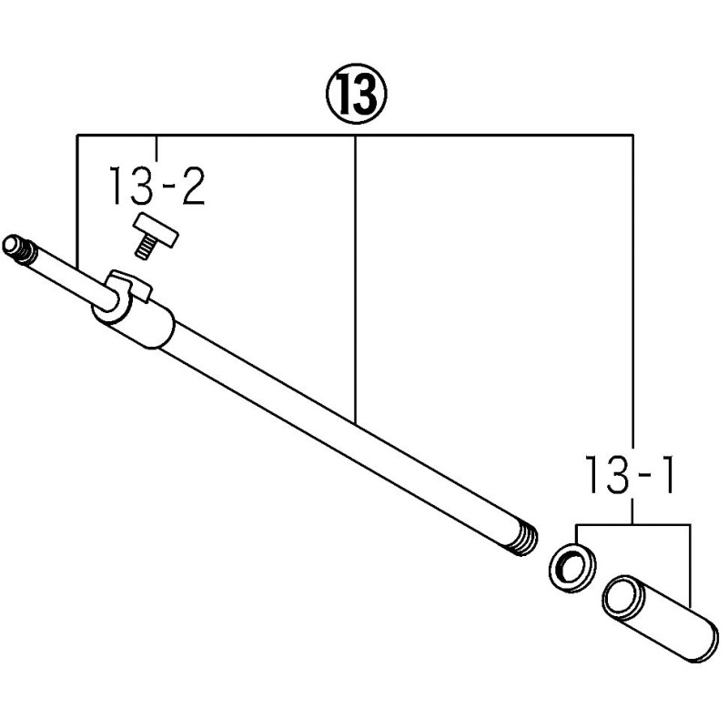Tama MS436B-1B Boom Pipe (Telescoping) for MS436BK/MS436LBK