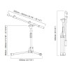 Tama MS436LBK Iron Works Tour Series Low Profile Telescoping Boom Microphone Stand