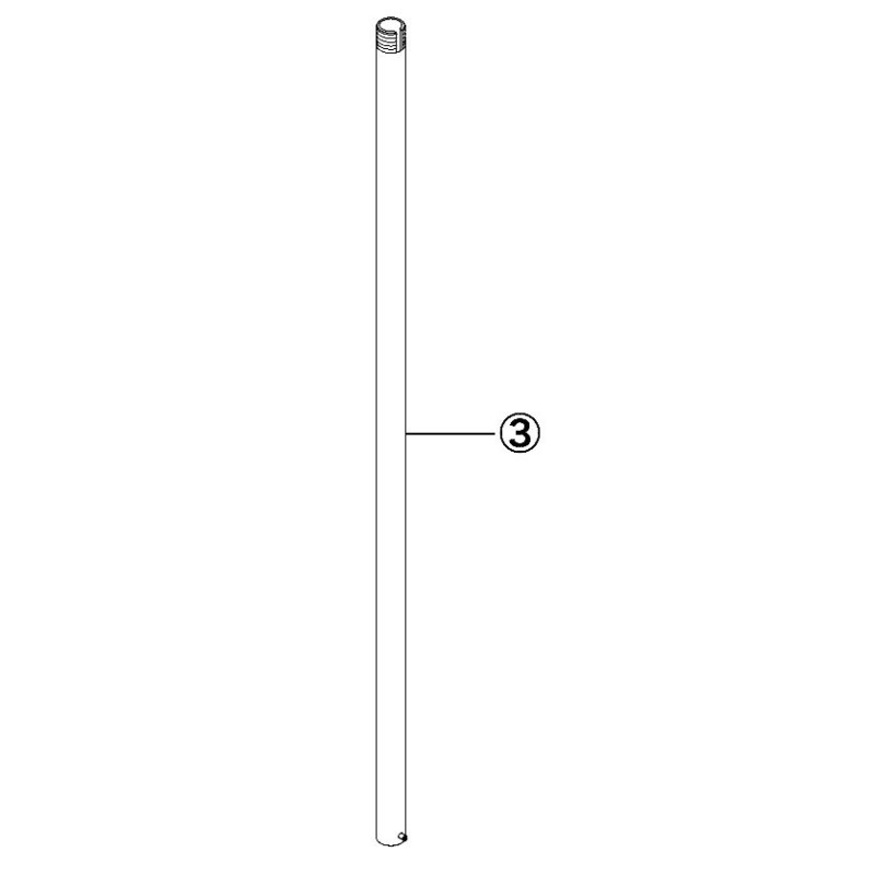 Tama MS450-2B Lower Pipe for MS436BK/MS205BK/MS205VBK/MS200BK/MS736BK/MS737BK - Black