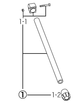 Tama MS455-1B Leg for MS436BK - Black