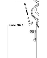 Tama MS676SHP Tension bolt W7/32 x 76mm w/ metal washer for Gong Bass Drum (2pcs/set) since 2022 model