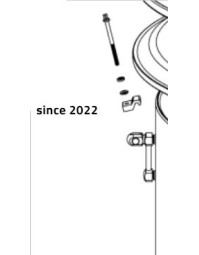 Tama MS676SHP Tension bolt W7/32 x 76mm w/ metal washer for Gong Bass Drum (2pcs/set) since 2022 model
