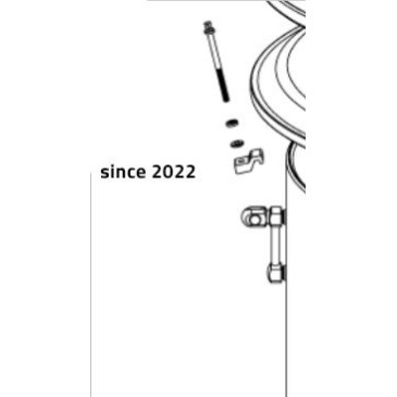 Tama MS676SHP Tension bolt W7/32 x 76mm w/ metal washer for Gong Bass Drum (2pcs/set) since 2022 model