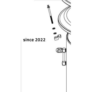Tama MS676SHPBN Tension bolt W7/32 x 76mm w/ metal washer for Gong Bass Drum (2pcs/set) since 2022 model - Black Nickel