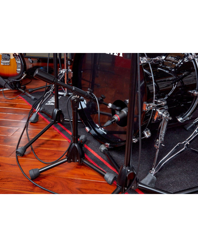 Tama MS734ELBK Iron Works Studio Series Microphone Stand - Extra low Telescoping Boom Stand (3/8