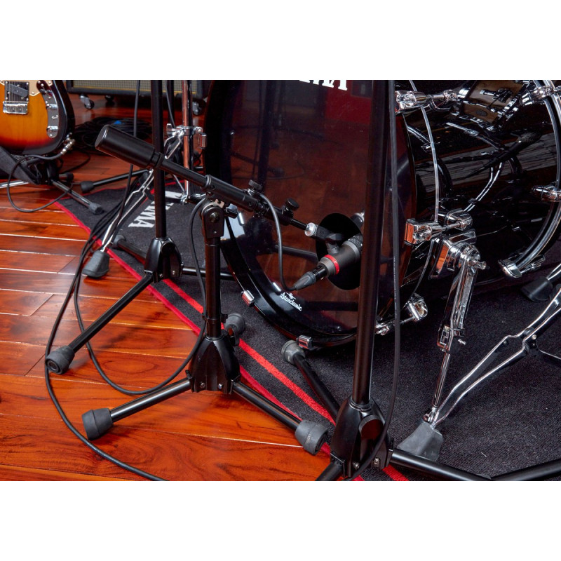 Tama MS734ELBK Iron Works Studio Series Microphone Stand - Extra low Telescoping Boom Stand (3/8