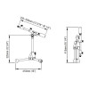 Tama MS734ELBK Iron Works Studio Series Microphone Stand - Extra low Telescoping Boom Stand (3/8