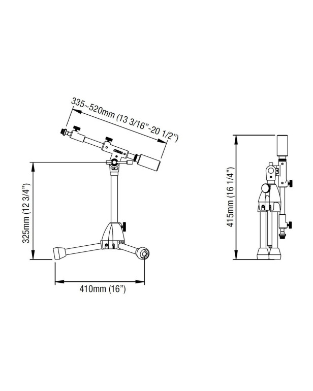 Tama MS734ELBK Iron Works Studio Series Microphone Stand - Extra low Telescoping Boom Stand (3/8