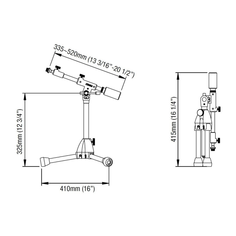 Tama MS734ELBK Iron Works Studio Series Microphone Stand - Extra low Telescoping Boom Stand (3/8