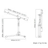 Tama MS736LBK Iron Works Studio Series Low Profile Telescoping Boom Microphone Stand