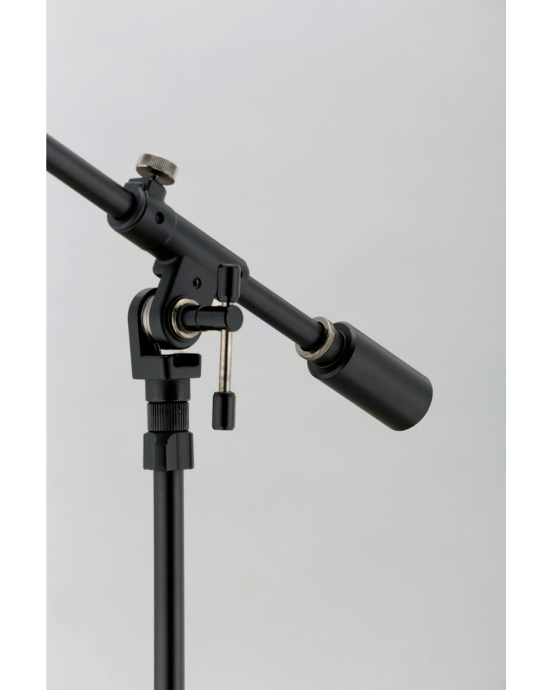 Tama MS736RELBK Iron Works Studio Series Extra Low Profile Telescoping Boom Microphone Stand - Round Base