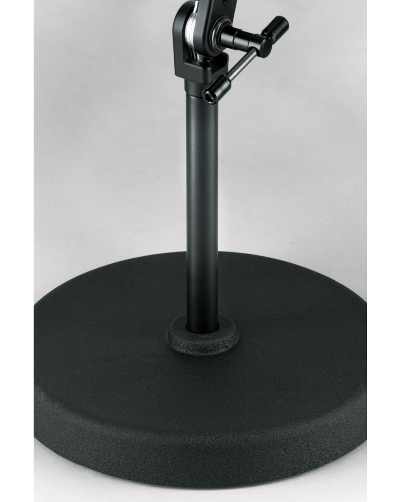 Tama MS736RELBK Iron Works Studio Series Extra Low Profile Telescoping Boom Microphone Stand - Round Base