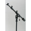 Tama MS736RELBK Iron Works Studio Series Extra Low Profile Telescoping Boom Microphone Stand - Round Base