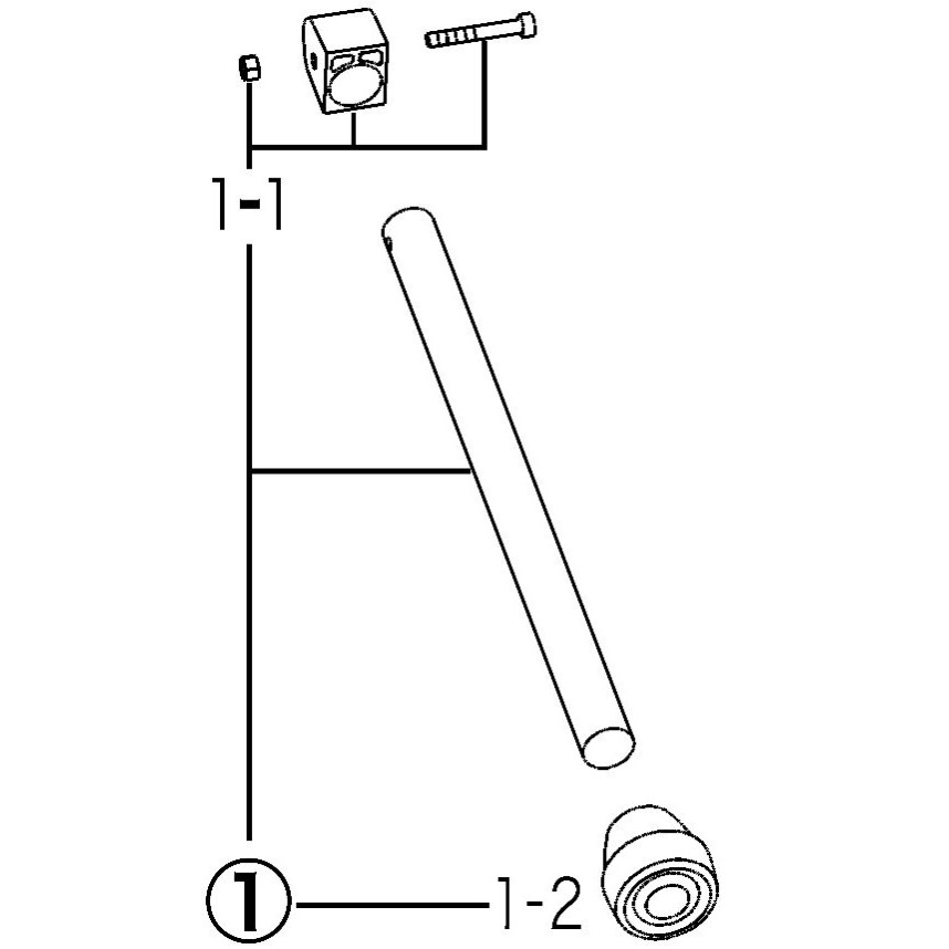 Tama MS756-1B Leg for MS736BK/MS736LBK