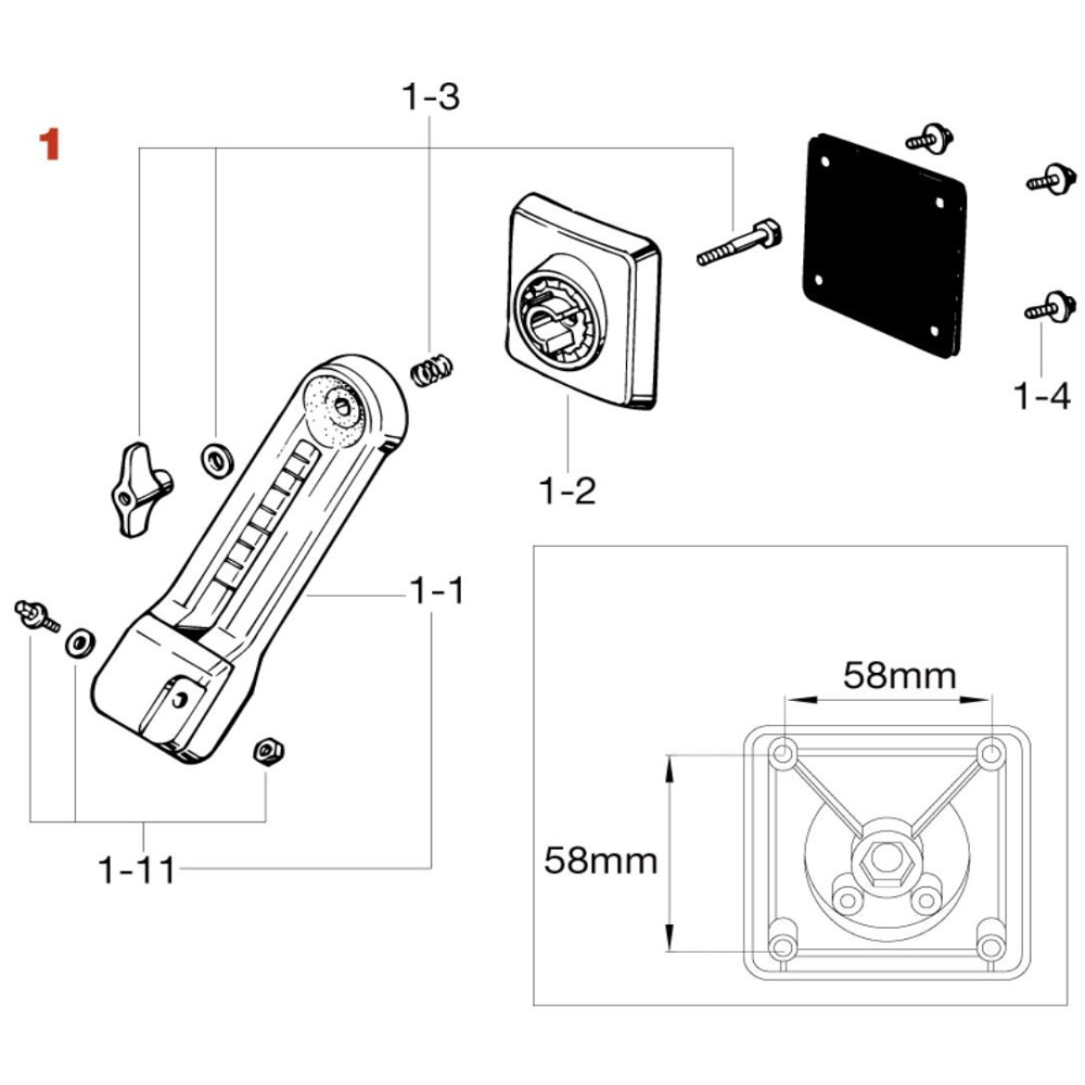 Tama MSB30LH Spur bracket (player's left) (Starclassic)