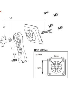 Tama MSB65BN Bassdrum Legs - Black Nickel, für Imperialstar (2011)