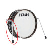 Tama MSPCLJTP Bass Drum Spurs for Club Jam Pancake - Chrome with Rubber Tip  2 pcs.