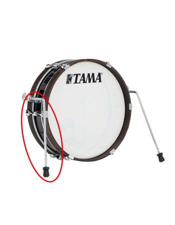 Tama MSPCLJTP Bass Drum Spurs for Club Jam Pancake - Chrome with Rubber Tip  2 pcs.