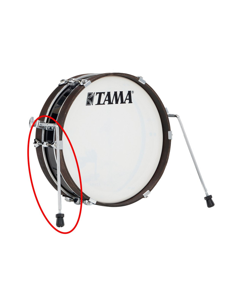 Tama MSPCLJTP Bass Drum Spurs for Club Jam Pancake - Chrome with Rubber Tip  2 pcs.